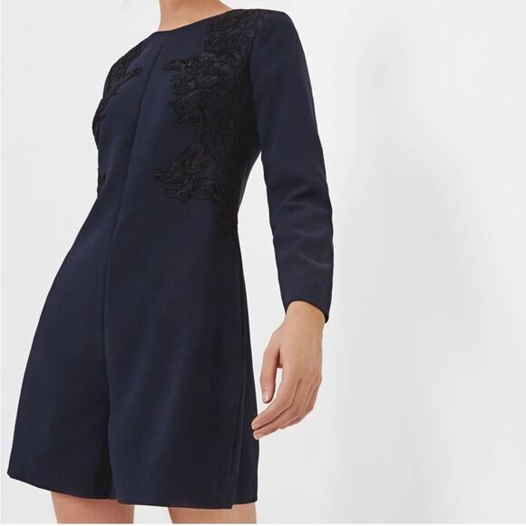 Ted Baker Aysa Romper Navy Black Size 4 - Picture 1 of 8